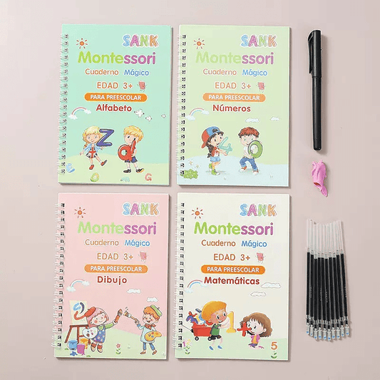 LIBRO CALIGRAFIA  ESP MONTESSORI SET X4